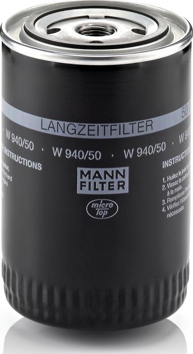 Mann-Filter W 940/50 - Filtro olio www.autoricambi360.it