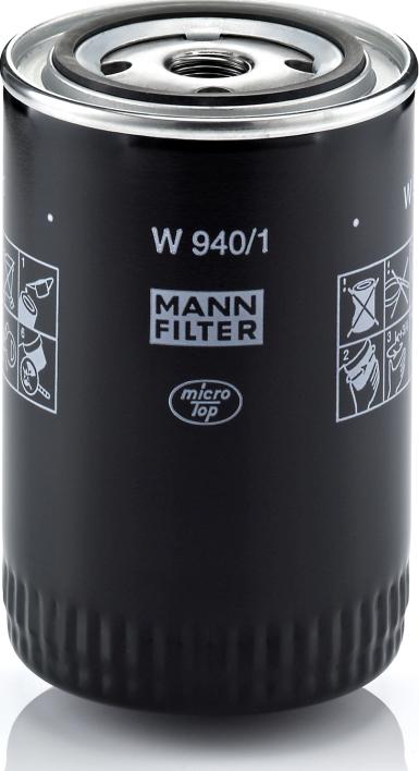 Mann-Filter W 940/1 - Filtro olio www.autoricambi360.it