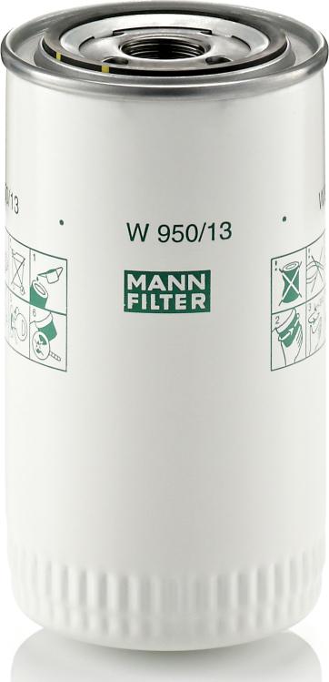 Mann-Filter W 950/13 - Filtro olio www.autoricambi360.it