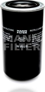 Mann-Filter W 950/8 - Filtro idraulico, Sterzo www.autoricambi360.it