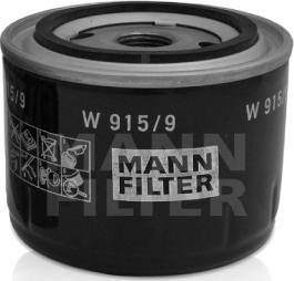 Mann-Filter W 915/9 - Filtro olio www.autoricambi360.it