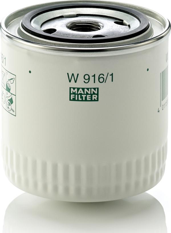 Mann-Filter W 916/1 - Filtro olio www.autoricambi360.it