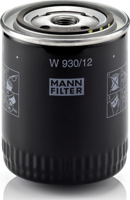 Mann-Filter W 930/12 - Filtro olio www.autoricambi360.it