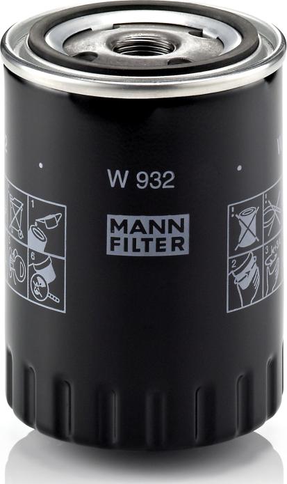 Mann-Filter W 932 - Filtro olio www.autoricambi360.it