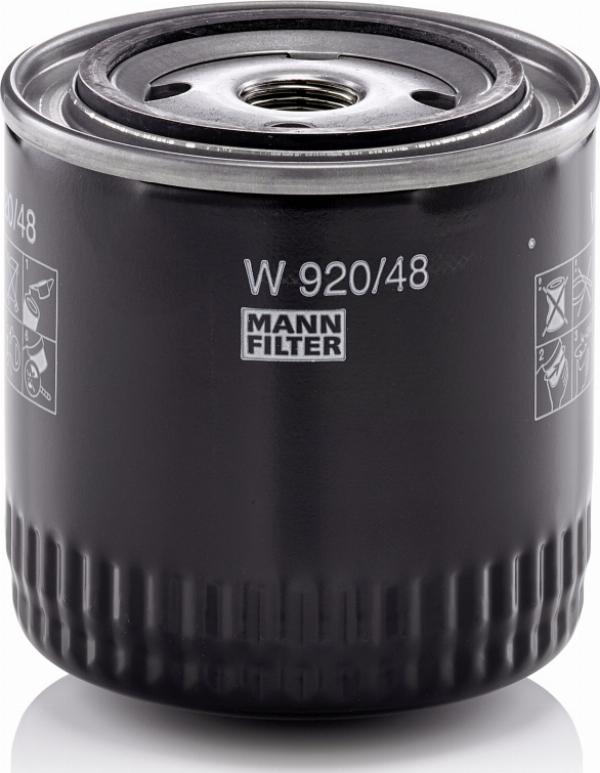 Mann-Filter W 920/48 - Filtro olio www.autoricambi360.it