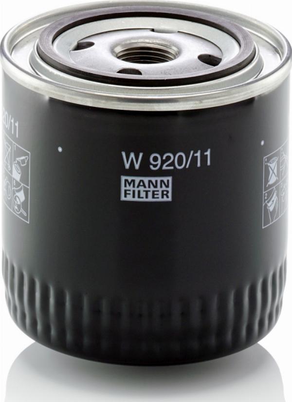 Mann-Filter W 920/11 - Filtro olio www.autoricambi360.it