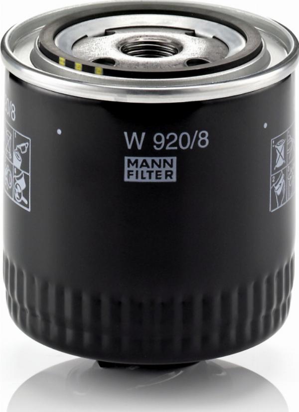 Mann-Filter W 920/8 - Filtro olio www.autoricambi360.it