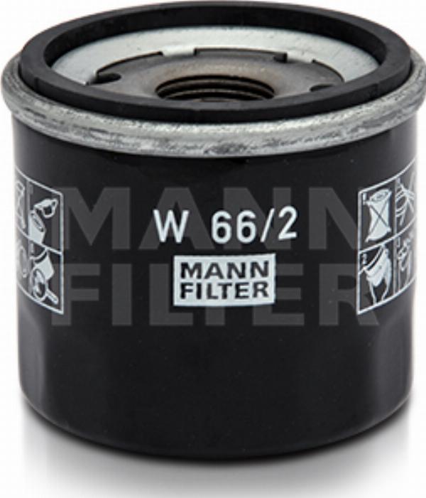 Mann-Filter W 66/2 - Filtro olio www.autoricambi360.it