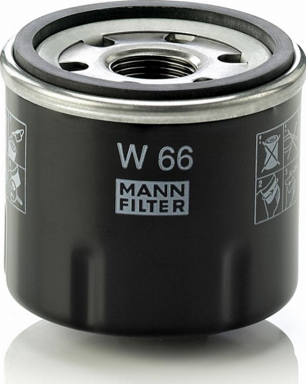 Mann-Filter W 66 - Filtro olio www.autoricambi360.it