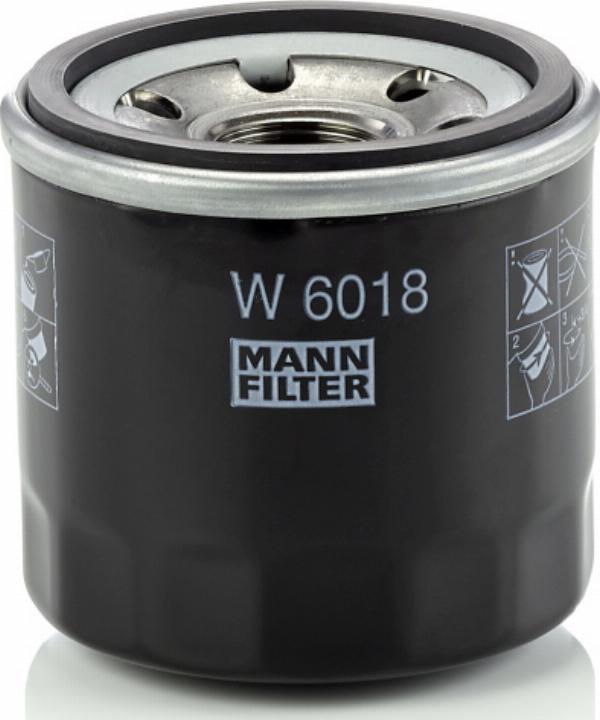 Mann-Filter W 6018 - Filtro olio www.autoricambi360.it