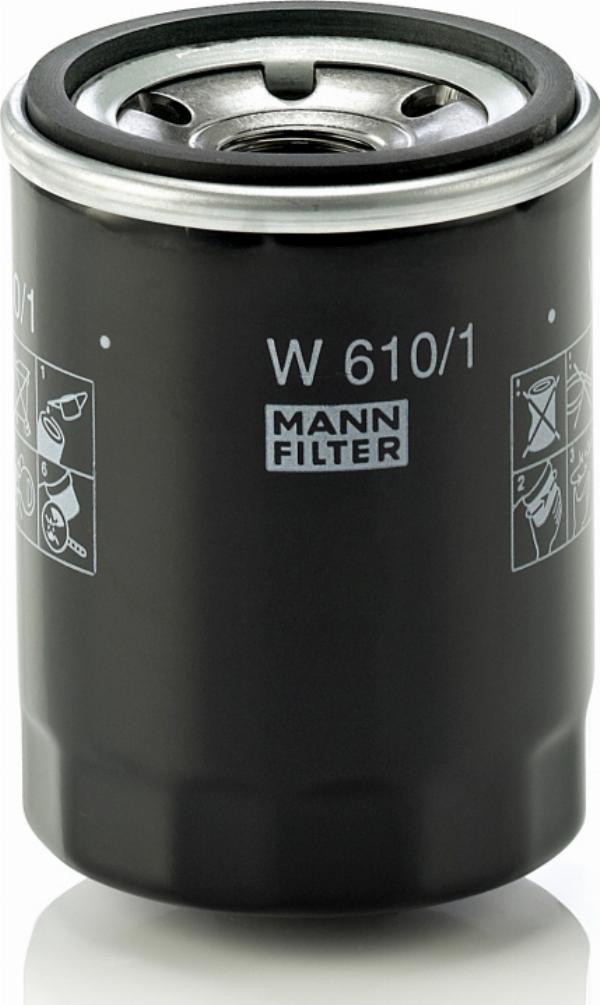Mann-Filter W 610/1 - Filtro olio www.autoricambi360.it