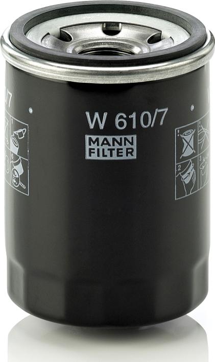 Mann-Filter W 610/7 - Filtro olio www.autoricambi360.it