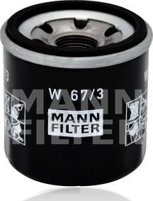 Mann-Filter W 67/3 - Filtro olio www.autoricambi360.it