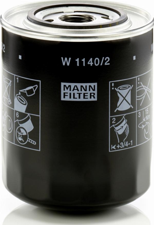 Mann-Filter W 1140/2 - Filtro olio www.autoricambi360.it