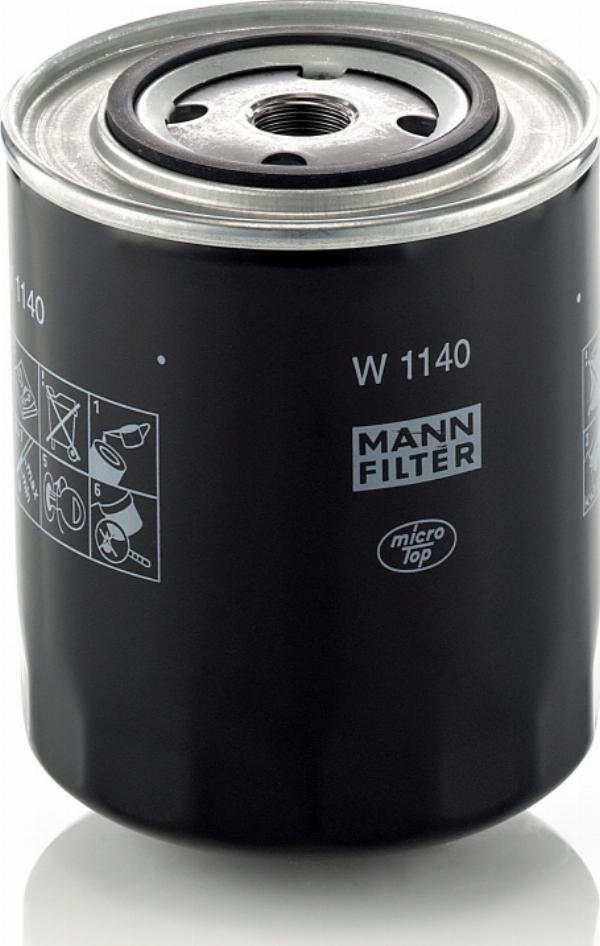 Mann-Filter W 1140 - Filtro olio www.autoricambi360.it