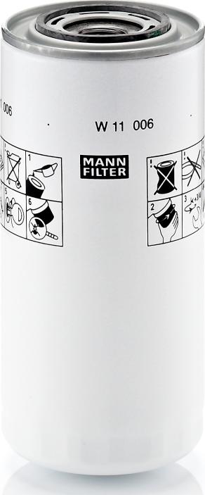 Mann-Filter W 11 006 - Filtro olio www.autoricambi360.it
