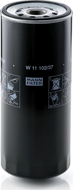 Mann-Filter W 11 102/37 - Filtro olio www.autoricambi360.it