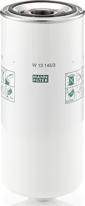 Mann-Filter W 13 145/3 - Filtro olio www.autoricambi360.it