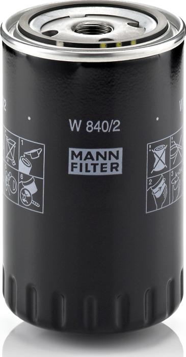 Mann-Filter W 840/2 - Filtro olio www.autoricambi360.it