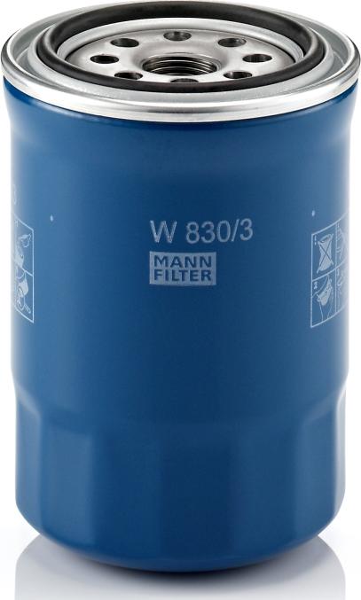 Mann-Filter W 830/3 - Filtro olio www.autoricambi360.it
