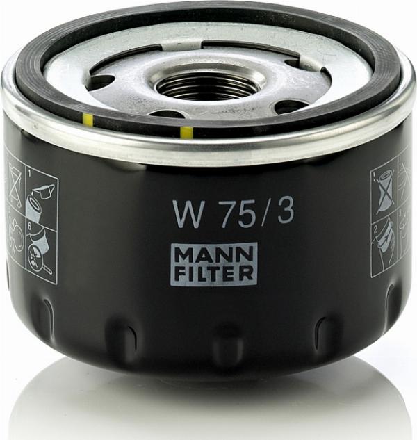 Mann-Filter W 75/3 - Filtro olio www.autoricambi360.it