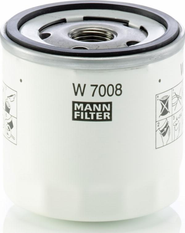 Mann-Filter W 7008 - Filtro olio www.autoricambi360.it