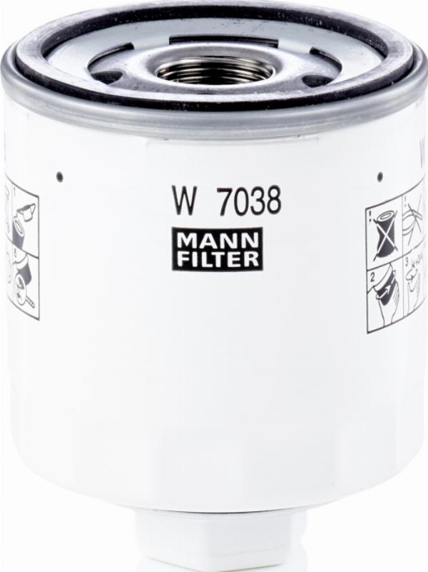 Mann-Filter W 7038 - Filtro olio www.autoricambi360.it