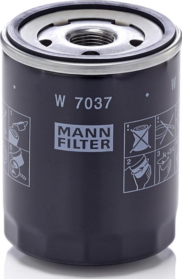 Mann-Filter W 7037 - Filtro olio www.autoricambi360.it