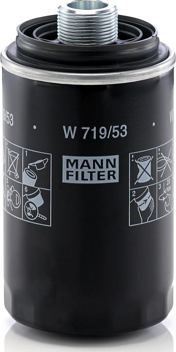 Mann-Filter W 719/53 - Filtro olio www.autoricambi360.it