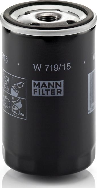 Mann-Filter W 719/15 - Filtro olio www.autoricambi360.it