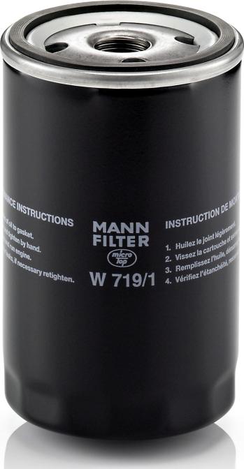 Mann-Filter W 719/1 - Filtro olio www.autoricambi360.it