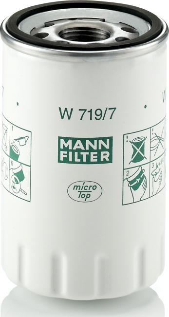 Mann-Filter W 719/7 - Filtro olio www.autoricambi360.it