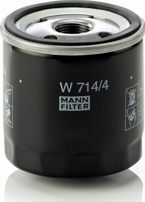 Mann-Filter W 714/4 - Filtro olio www.autoricambi360.it