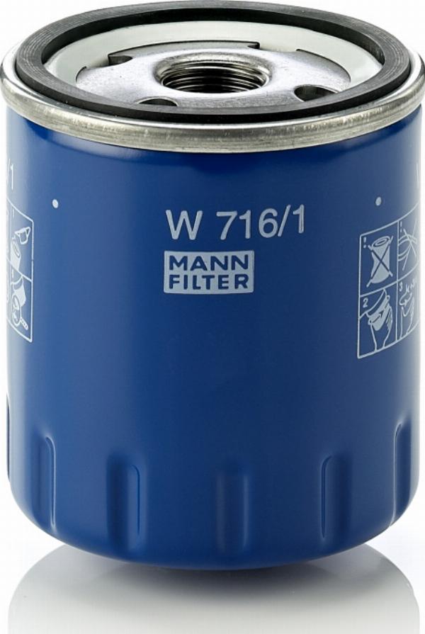 Mann-Filter W 716/1 - Filtro olio www.autoricambi360.it