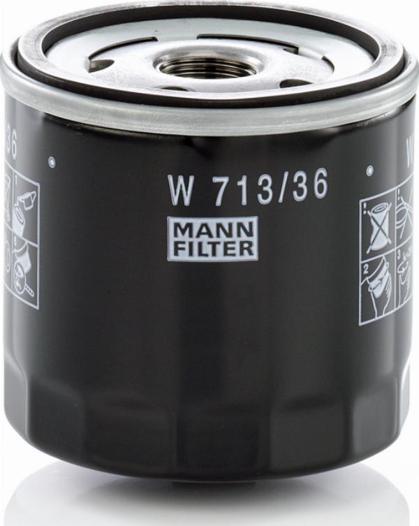 Mann-Filter W 713/36 - Filtro olio www.autoricambi360.it