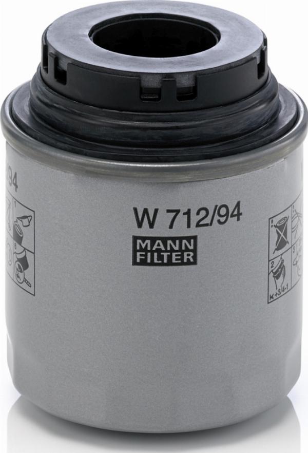Mann-Filter W 712/94 - Filtro olio www.autoricambi360.it