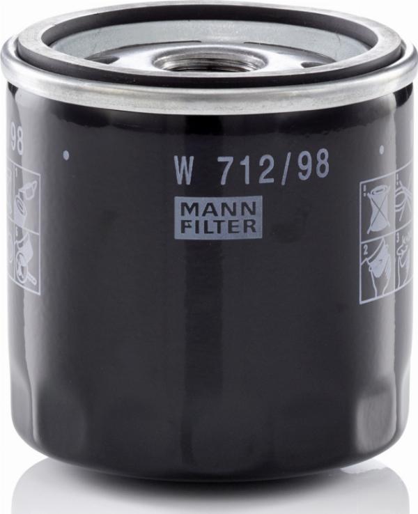 Mann-Filter W 712/98 - Filtro olio www.autoricambi360.it