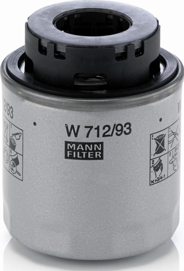 Mann-Filter W 712/93 - Filtro olio www.autoricambi360.it