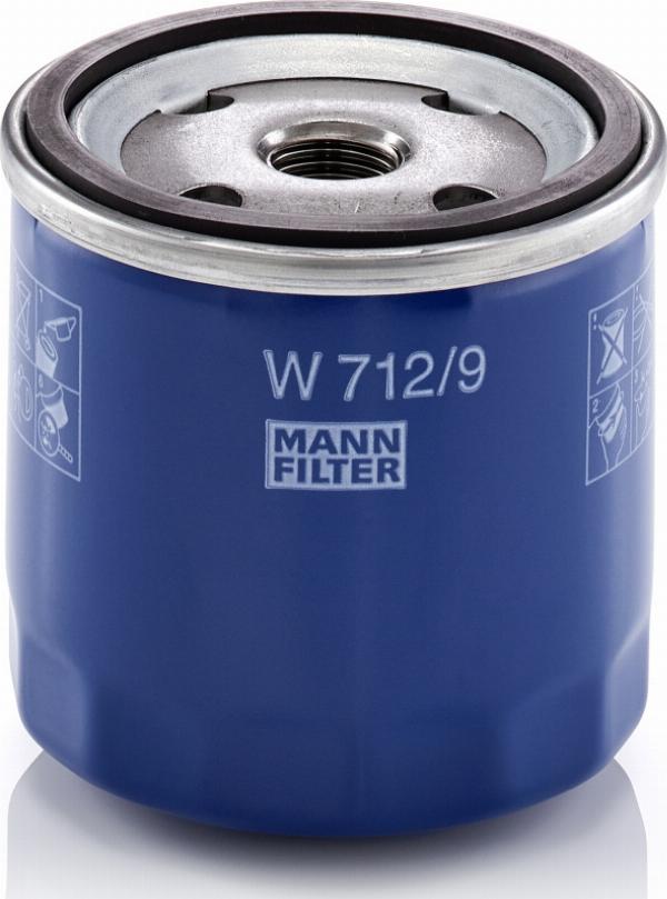 Mann-Filter W 712/9 - Filtro olio www.autoricambi360.it