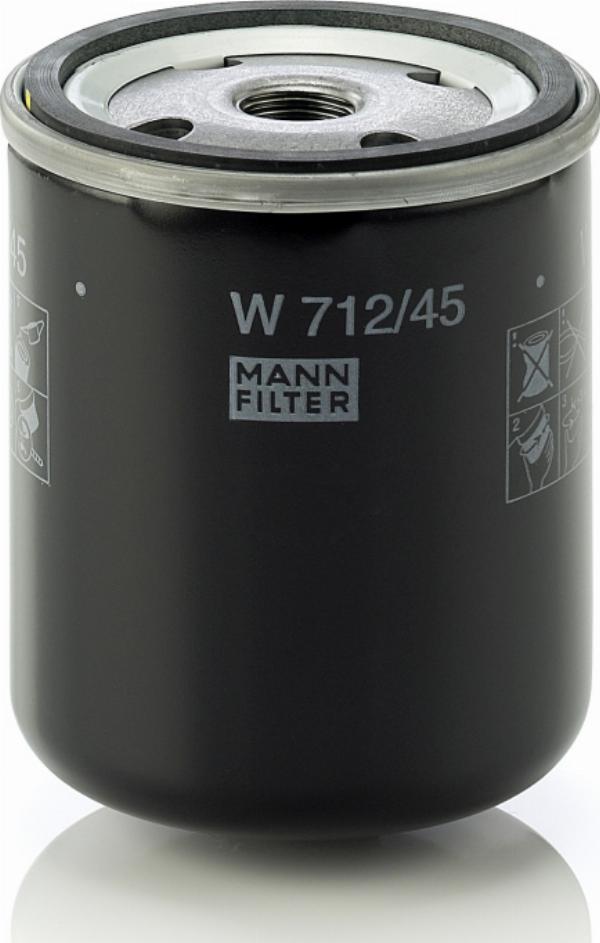 Mann-Filter W 712/45 - Filtro idraulico, Cambio automatico www.autoricambi360.it