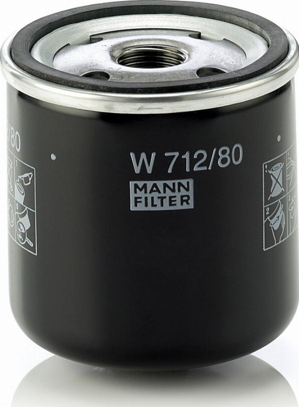 Mann-Filter W 712/80 - Filtro olio www.autoricambi360.it