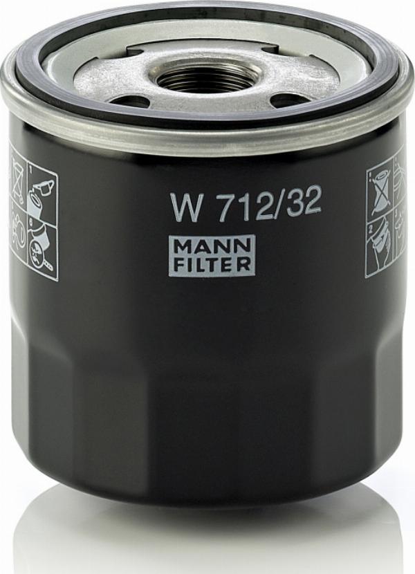 Mann-Filter W 712/32 - Filtro olio www.autoricambi360.it