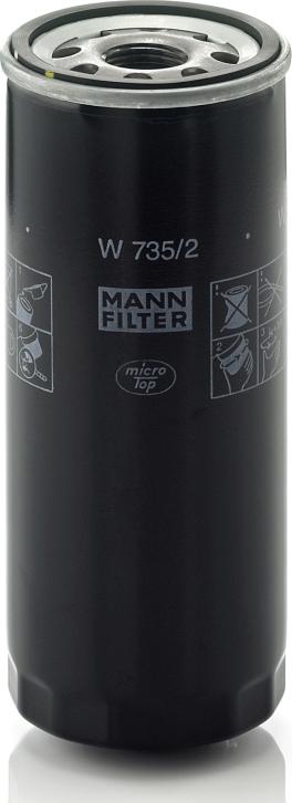 Mann-Filter W 735/2 - Filtro olio www.autoricambi360.it