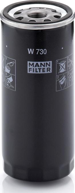Mann-Filter W 730 - Filtro olio www.autoricambi360.it