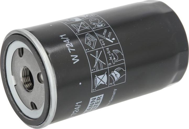 Mann-Filter W 724 - Filtro olio www.autoricambi360.it