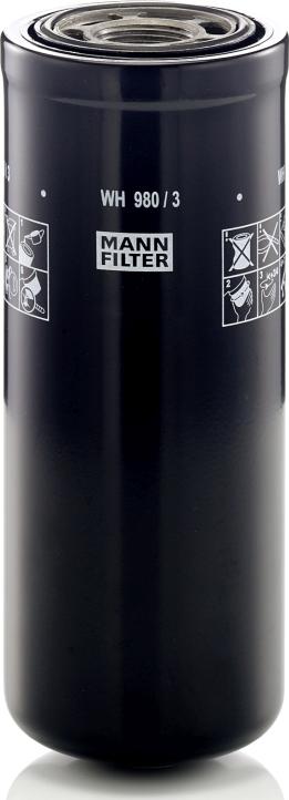 Mann-Filter WH 980/3 - Filtro olio www.autoricambi360.it
