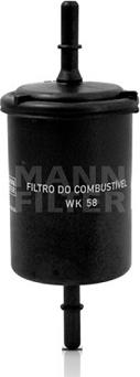Mann-Filter WK 58 - Filtro carburante www.autoricambi360.it