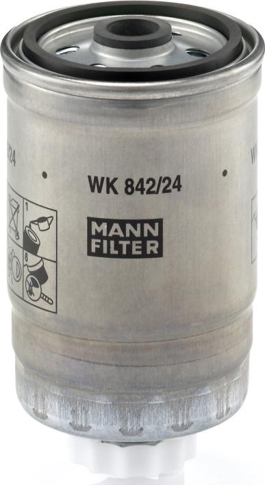 Mann-Filter WK 842/24 - Filtro carburante www.autoricambi360.it