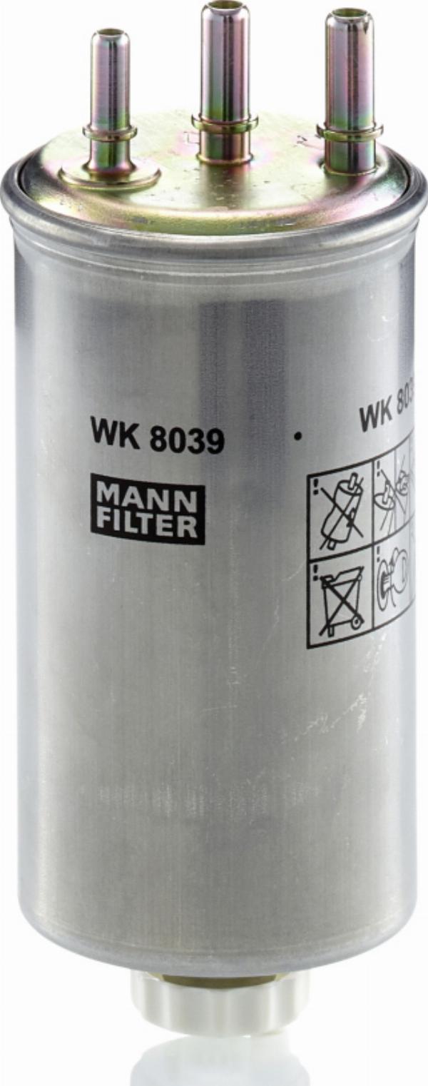 Mann-Filter WK 8039 - Filtro carburante www.autoricambi360.it