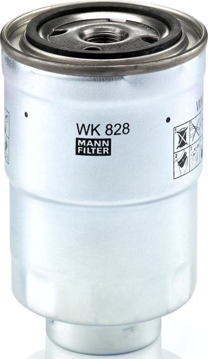 Mann-Filter WK 828 x - Filtro carburante www.autoricambi360.it